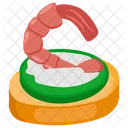 Shrimp Canape Shrimp Party Icon