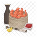 Shrimp Seafood Food Icon