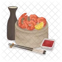 Shrimp Seafood Food Icon