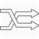 셔플 화살표 얇은선 아이콘 아이콘