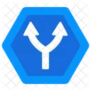 Two Way Road Road Direction Symbol Sign Board Icon