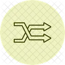 Shuffle Arrow Pentaglow Icon