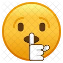 Shushing Face Emoji Emoticon Icon