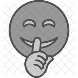 Shushing Face Emoji Icon - Download in Dualtone Style