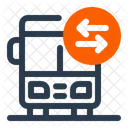 Shuttle Bus Building Blueprint Icon
