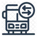 Shuttle Bus Building Blueprint Icon