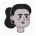 Shy attractive female african american  Icon
