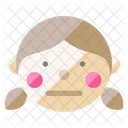 Girl Face Shy Icon