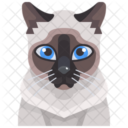 Gray cat icon in flat style Royalty Free Vector Image