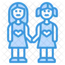 Sibling Kids Girl Icon