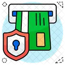 Sicher Geldautomatenabhebung Sichere Bargeldabhebung Symbol
