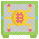 Sicher Bitcoin Kryptowahrung Symbol