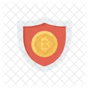 Sicher Bitcoin Schild Icon
