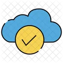 Sichere Cloud Verifizierte Cloud Cloud Symbol