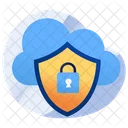 Sichere Cloud Gesperrte Cloud Cloud Zugriff Symbol