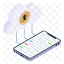 Cloud Computing Sichere Cloud Mobile Cloud Verbindung Symbol