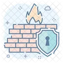 Sichere Firewall Sichere Verteidigung Gateway Sicherheit Icon