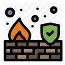 Sichere Firewall  Symbol