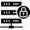 Gesperrte Datenbank Sichere Serververbindung Sicherer Server Symbol