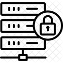 Gesperrte Datenbank Sichere Serververbindung Sicherer Server Symbol