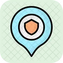 Sichere Standortzone Sicherheit Icon