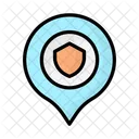 Sichere Standortzone Sicherheit Icon