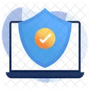 Sicherer Laptop Systemsicherheit Systemschutz Icon