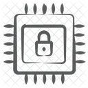 Sicherer Mikrochip Speicherchip Mikrochip Gesperrt Icon