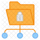 Sicheres Ordnernetzwerk Ordnerverbindungen Ordnerfreigabe Icon