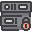 Sperren Sicherer Server Sichere Datenbank Symbol