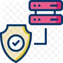 Datenbankserver Sicherer Server Datensicherheit Symbol