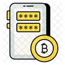 Sicheres Bitcoin Bitcoin Sicherheit Schutz Symbol