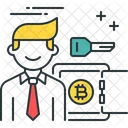 Sicheres Bitcoin Bank Bitcoin Symbol