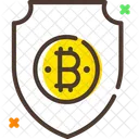 Sicherheit Sicheres Bitcoin Bitcoin Sicherheit Symbol