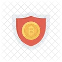 Sicher Bitcoin Schild Symbol