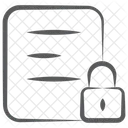 Sicheres Dokument Dokumentenschutz Gesperrte Informationen Symbol