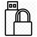 Sicheres Flash Laufwerk Symbol