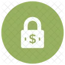 Sicheres Geld Dollar Schloss Icon