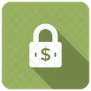 Sicheres Geld Dollar Schloss Icon