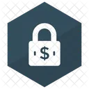 Sicheres Geld Dollar Schloss Icon