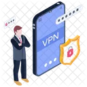 VPN Sicherheit Sicheres Mobiles VPN Mobiles VPN Symbol