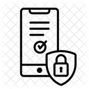 Sicheres Smartphone Mobile Sicherheit Geschutzt Icon