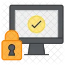 Computersicherheit Sicheres System Systemschutz Icon