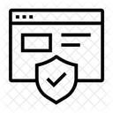Geschutzter Sicherer Web Browser Symbol