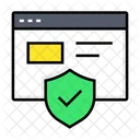 Geschutzter Sicherer Web Browser Symbol
