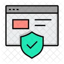 Geschutzter Sicherer Web Browser Symbol