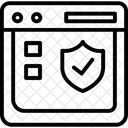 Sicheres Web Site Sicherheit Website Firewall Symbol