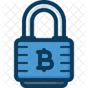 Schloss Bitcoin Sicherheit Symbol