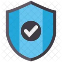 Sicheres Scheck Schild Sicherheit Icon