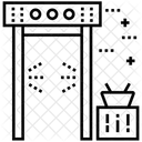 Sicherheitstor Scanner Kontrollpunkt Symbol